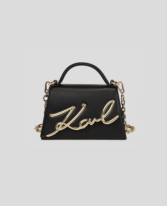 K/SIGNATURE 2.0 SM CROSSBODY BAG - BLACK AND GOLD