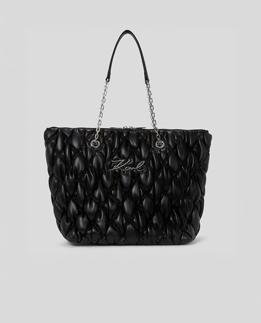 K/SIGNATURE KUILT TOTE BLACK