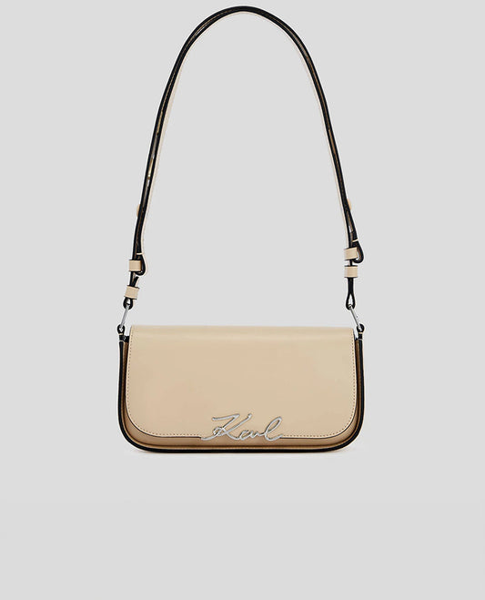 K/SIGNATURE TWO-WAY CROSSBODY BAG - TRENCH BEIGE