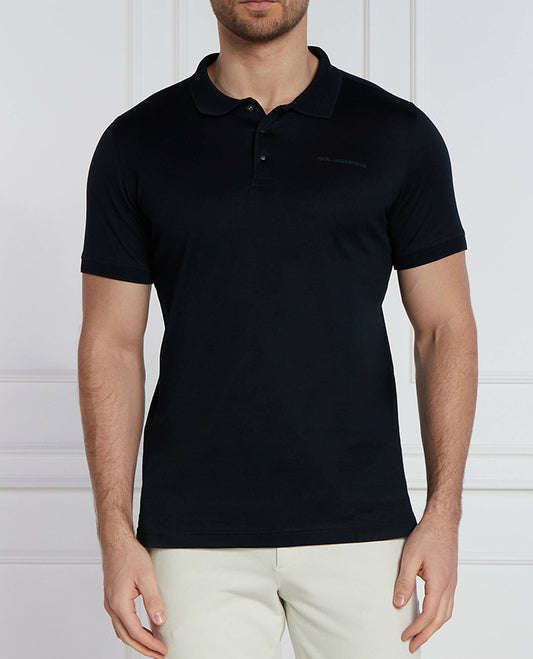 KARL LAGERFELD POLO PRESS BUTTON (NVY)