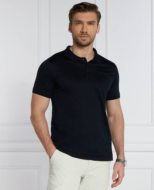 KARL LAGERFELD POLO PRESS BUTTON (BLK)