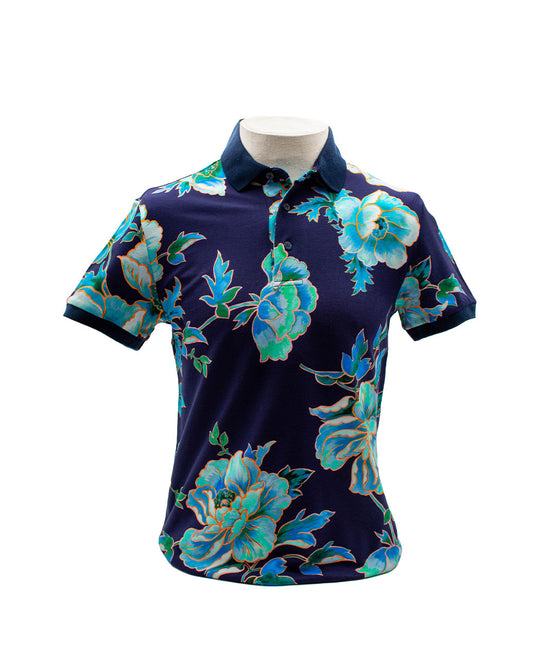 ETRO FLORAL PRINT POLO SHIRT