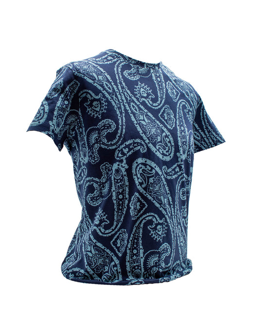 ETRO PAISLEY PRINT NAVY T-SHIRT