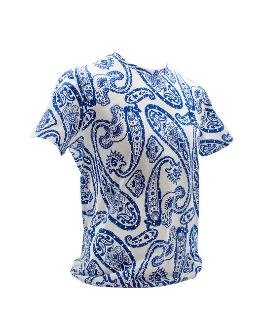 ETRO PAISLEY PRINT WHITE T-SHIRT