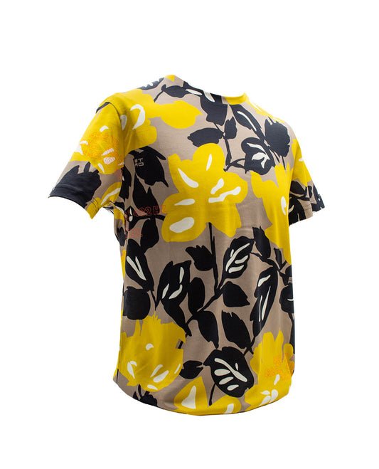 ETRO PAISLEY PRINT YELLOW T-SHIRT
