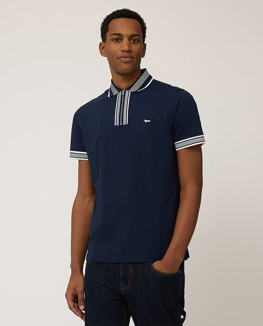 HARMONT&BLAINE NAVY POLO