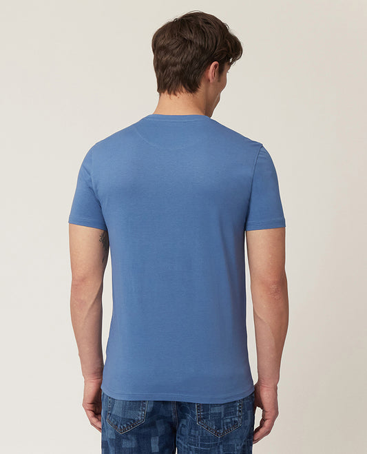 HARMONT&BLAINE T-SHIRT CON BASSOTTO BLUE