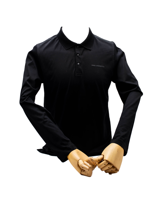 KARL LAGERFELD BLACK MERCERIZED SHIRT